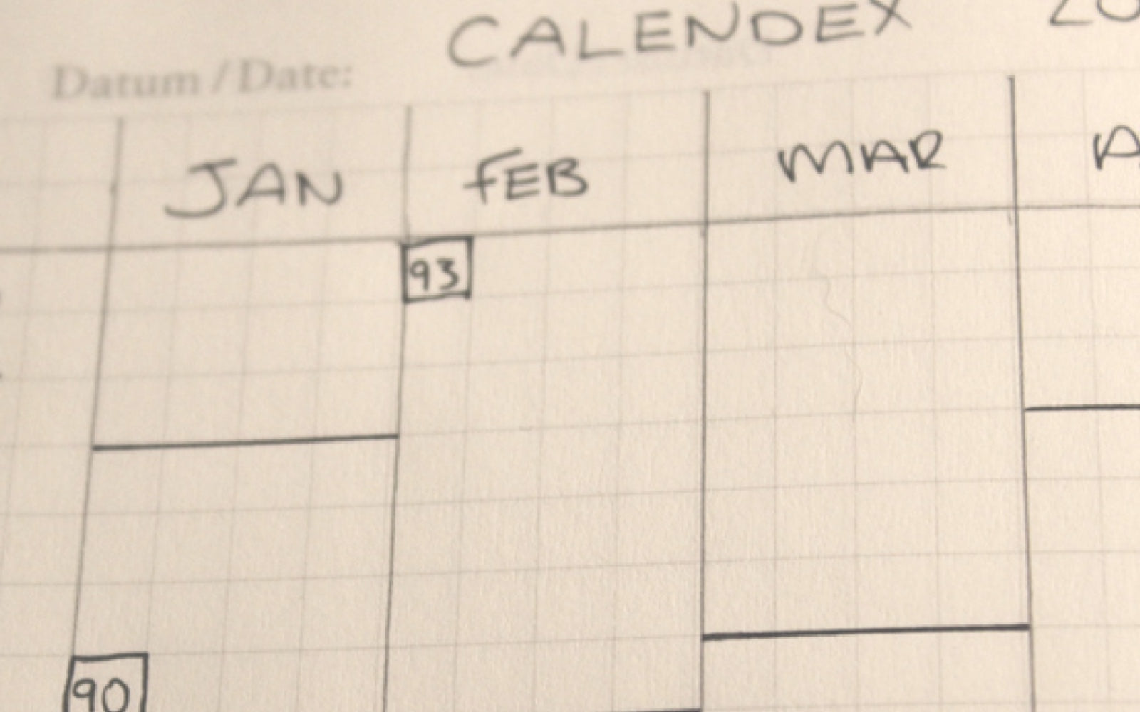 An Update on the Bullet Journal Calendex by Eddy Hope