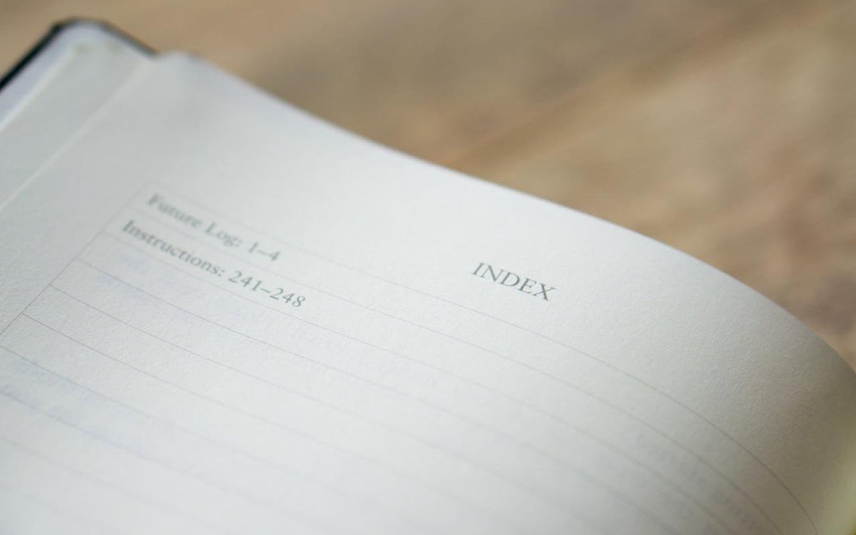 how to index bullet journal