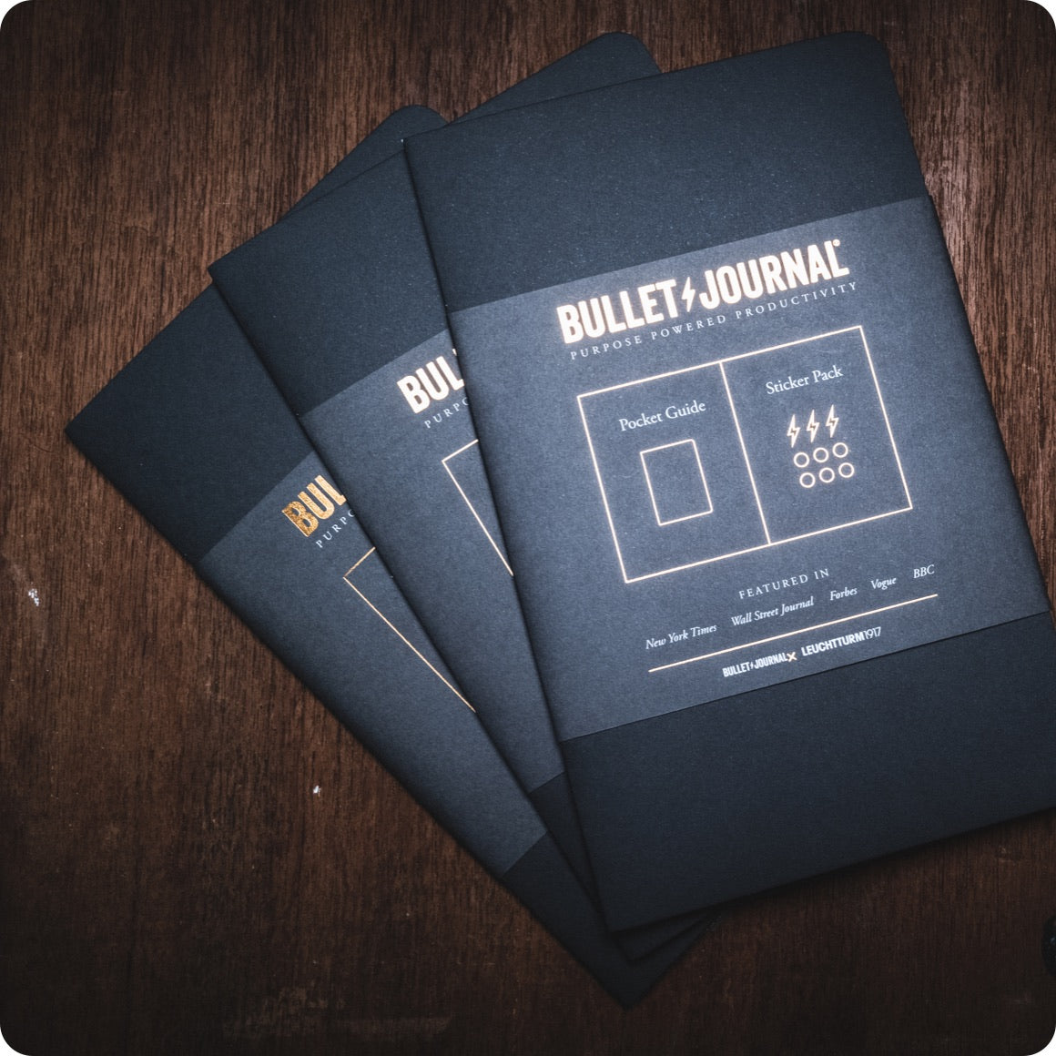 Blue & Gold Printable Bullet Journal Kit 